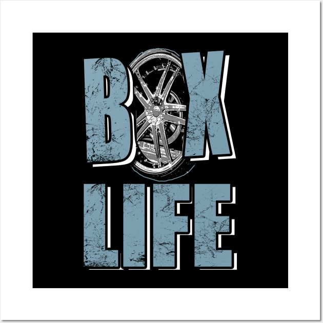 Box Life Lite Blue Wall Art by Black Ice Design